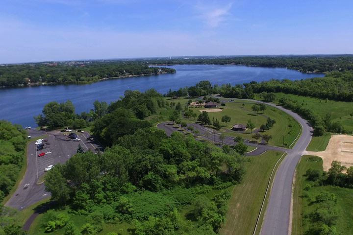 Casperson Park and boat launch aerial photo